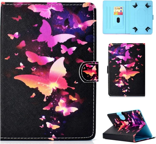 Miniatura 33 de Funda universal para tablet de 7 pulgadas, piel sintética [ranuras para tarjetas], cubierta magnética, para Samsung Galaxy Tab E/Tab A 7.0, Fire 7