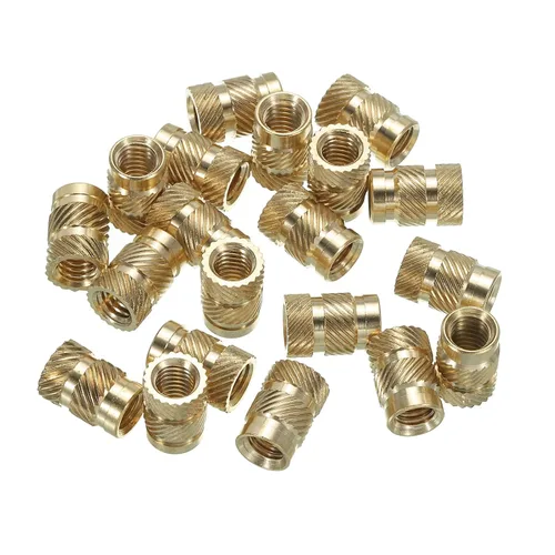 Miniatura 7 de uxcell Insertos roscados M2, 70 piezas de tuercas moleteadas métricas de latón para plástico, componentes de impresión 3D
