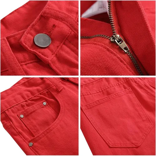 Miniatura 3 de LONGBIDA Jeans ajustados rasgados para hombre, elásticos, ajustados, con agujeros de moda