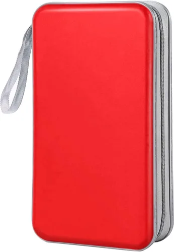 Miniatura 11 de Funda Cartera para CD, capacidad para 80 DVD VCD medios Blu-ray, estuche cartera soporte organizador de almacenamiento (verde oscuro)