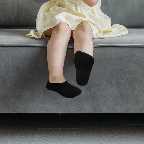 Miniatura 6 de Witwot 10 pares de calcetines invisibles para niños y niñas, antideslizantes, de corte bajo, calcetines tobilleros