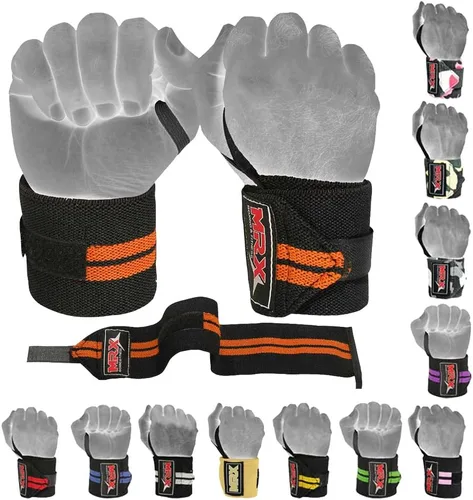 Miniatura 7 de MRX - Muñequeras para levantamiento de pesas, entrenamiento de gimnasio, soporte de muñeca, fisicoculturismo, entrenamiento, envoltura para Púrpura