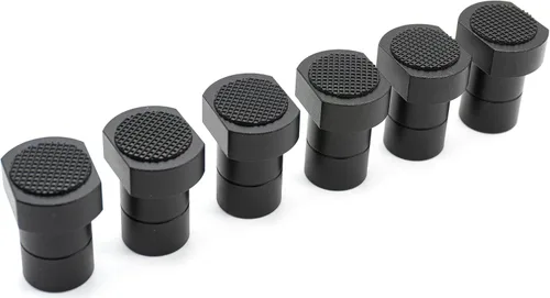 Miniatura 4 de Paquete de 6 abrazaderas de banco para perros de 100/127 pulgadas (0.787 in), accesorios MFT para agujero de perro, tapones antideslizantes de Negro