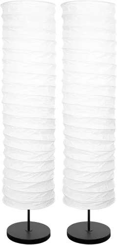 Miniatura 10 de STOBOK Pantalla de lámpara de pie de papel de arroz, estilo nórdico, cubierta de luz de mesa, pantalla de pie, protector de repuesto, para el hogar