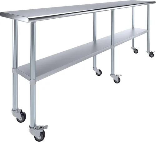 Miniatura 63 de Mesa de trabajo de acero inoxidable, mesa de metal