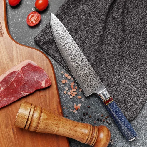 Miniatura 5 de Cuchillo de chef de 8 pulgadas, cuchillo de chef japonés VG10, cuchillo de cocina japonés VG10, cuchillo de cocina de acero inoxidable de alto
