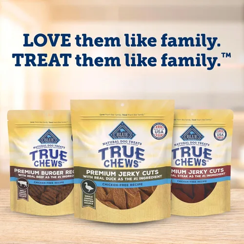 Miniatura 10 de Blue Buffalo True Chews Premium Jerky Cuts - Golosinas para perros, fabricadas en los Estados Unidos con ingredientes naturales, pollo y pato, bolsa