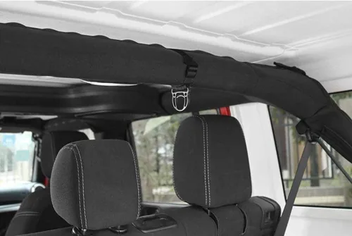 Miniatura 3 de YOCTM Percha enrollable para colgar abrigos, gancho para ropa compatible con Jeep Wrangler JL JT TJ JK JLU Sports Sahara Freedom Rubicon X