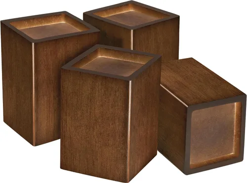 Elevadores de cama de madera (cuadrados de 4 pulgadas)