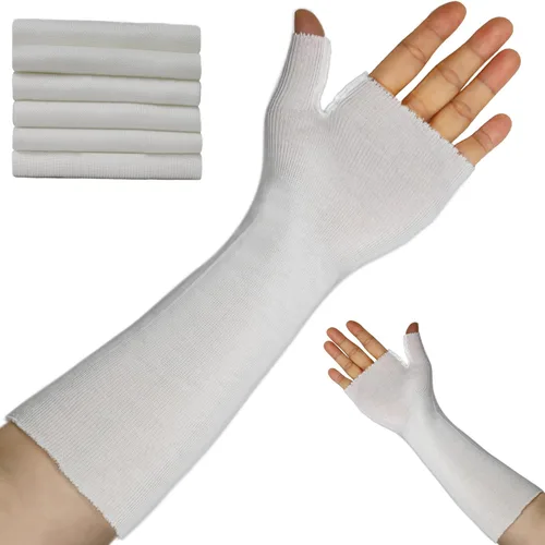Miniatura 8 de KONSEDIK Calcetines de mano para férula (paquete de 6), tubo delgado para brazo, muñequera con forro de espica para el pulgar para hombres