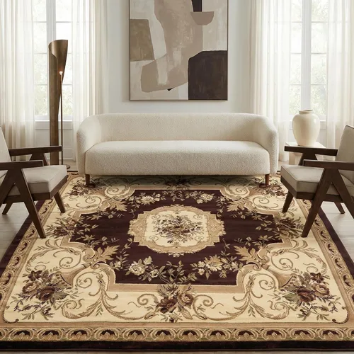 Miniatura 24 de Unique Loom Versailles Collection - Alfombra tradicional clásica con motivo floral, colección Versailles
