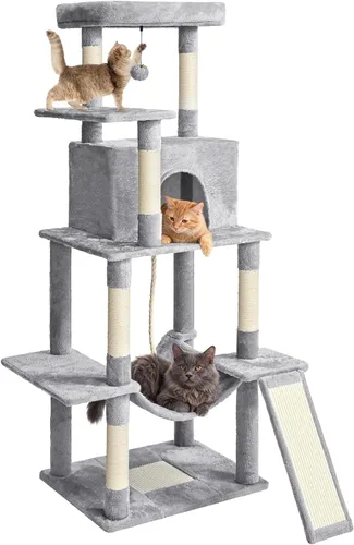 Miniatura 12 de Cat Craft Cat Tree - Torre para gatos de 63 pulgadas para gatos de interior, árbol de gato de varios niveles para gatos grandes, 20 libras + torre