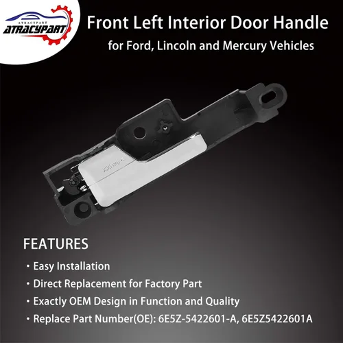 Miniatura 2 de ATRACYPART Manija de puerta interior delantera izquierda lado del conductor - para Ford Fusion 2006-2012 Lincoln MKZ 2007-2012 Lincoln Zephyr 2006