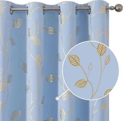 Miniatura 72 de BUHUA - Cortinas opacas blancas, cortinas plateadas, juego de 2 paneles de cortinas con ojales para dormitorio, elegante tratamiento de ventana