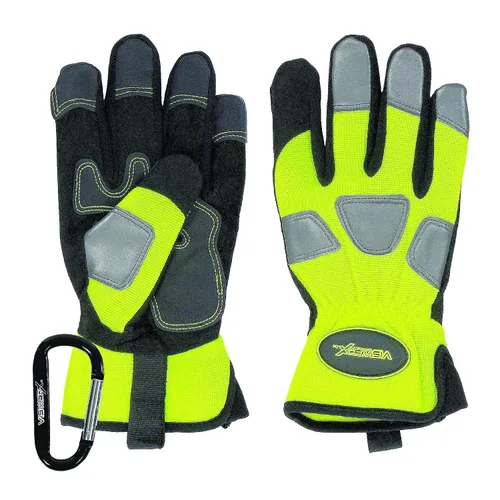 Miniatura 7 de Guantes mecánicos de alta visibilidad, protectores ajustables para muñecas y nudillos, guantes de trabajo resistentes, guantes de seguridad