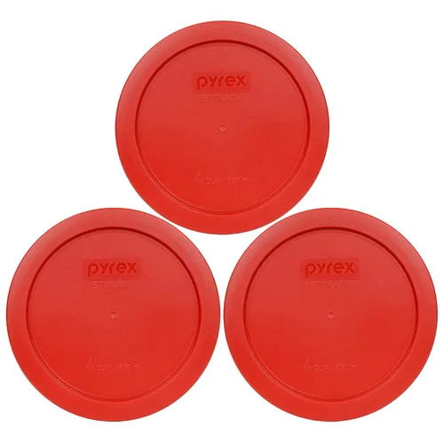 Miniatura 36 de Pyrex 7201-PC 4 tazas azul tapa de repuesto para almacenamiento de alimentos (paquete de 4) - Fabricado en Estados Unidos Azul oscuro