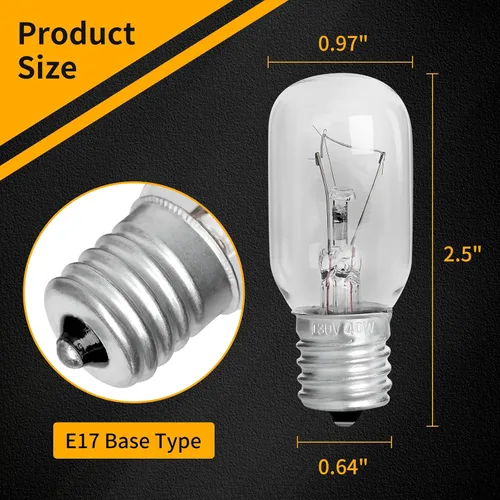 Miniatura 3 de UP2WIN Bombillas compatibles con horno microondas GE, WB36X10003, compatible con GE Whirlpool Maytag Frigidaire Kenmore Microondas, paquete de 3