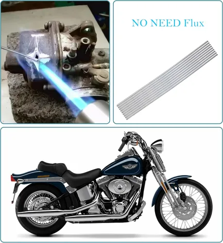 Miniatura 3 de Varilla de soldadura de aluminio 1/16 para antorcha de propano, varillas de soldadura de aluminio con núcleo de fundente, sin necesidad de flujo