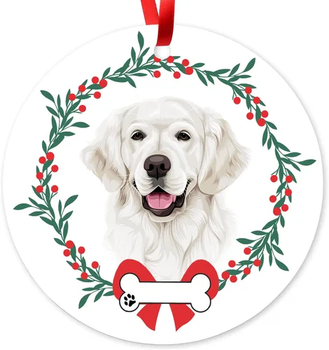Adorno Golden Retriever, regalo para amantes de los perros Golden Retriever, decoración de árbol, idea de regalo de intercambio de calcetines,