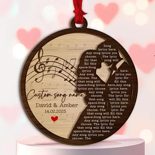 Miniatura 8 de Adorno personalizado para el primer aniversario, recuerdo romántico de corazón de cerámica con nombres y año, regalo para parejas, decoración única