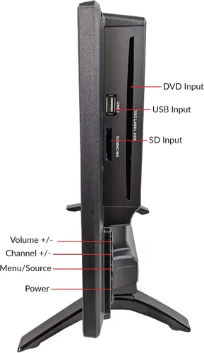 Miniatura 9 de Supersonic SC-1912 LED HDTV de 19 pulgadas con calidad de imagen de 1080p, reproductor de DVD integrado, HDMI, USB, capacidad de monitor de PC