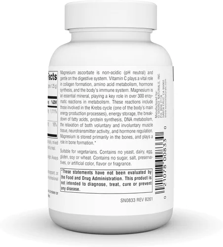 Miniatura 4 de Source Naturals Ascorbato de magnesio, apoyo al sistema inmunológico* - 4 oz. - Polvo