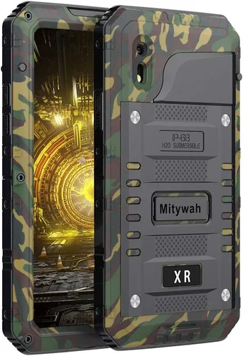 Miniatura 97 de Mitywah Funda impermeable para iPhone 7/iPhone 8 / iPhone SE 2020, funda de metal resistente de grado militar, protección de cuerpo completo