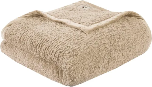 Miniatura 16 de Woolrich Burlington Manta Bereber súper suave, cobertura acogedora y ligera con ribete de terciopelo lujoso, colcha moderna y elegante para todas