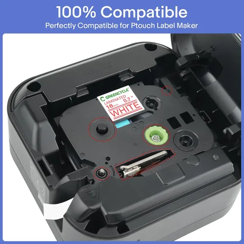Miniatura 2 de GREENCYCLE Compatible con Brother TZe-242 TZe242 TZ242 TZ-242 AZE Cartucho de etiquetas 0.709 in 0.7 pulgadas 3/4 pulgadas Cinta de etiquetas