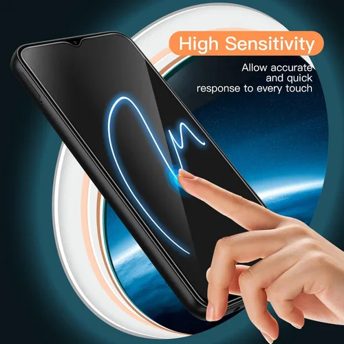 Miniatura 5 de JETech Protector de pantalla para Samsung Galaxy A13 / A13 5G/ A12, película de vidrio templado 9H, antiarañazos, transparente HD, paquete de 3