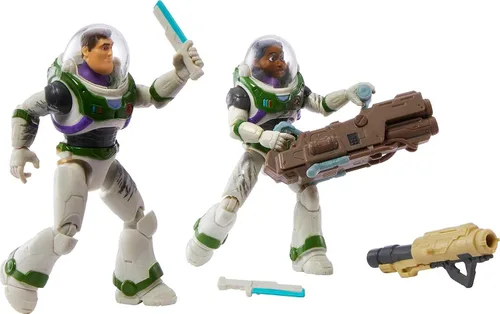 Miniatura 5 de Mattel Disney Pixar Lightyear Set con 3 figuras de acción, Space Rangers vs Robots Clash Pack con Buzz Lightyear, Izzy Hawthorne y Zyclops, escala