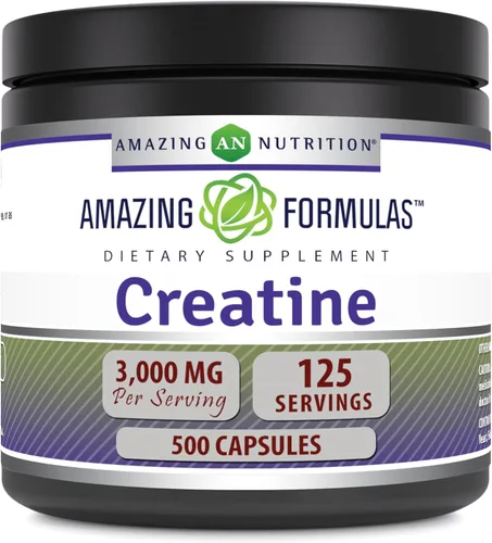 Miniatura 8 de Amazing Formulas - Suplemento de monohidrato de creatina de 3000 mg por porción, sin OMG, sin gluten, fabricado en Estados Unidos