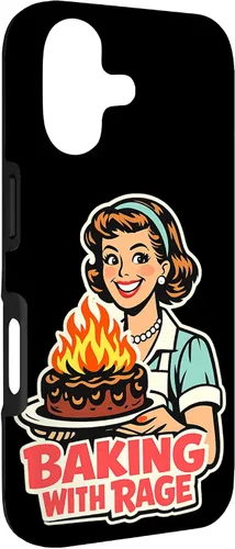 Miniatura 3 de Baking with Rage Retro 1950s Housewife Pop Art Humor Case for iPhone 17
