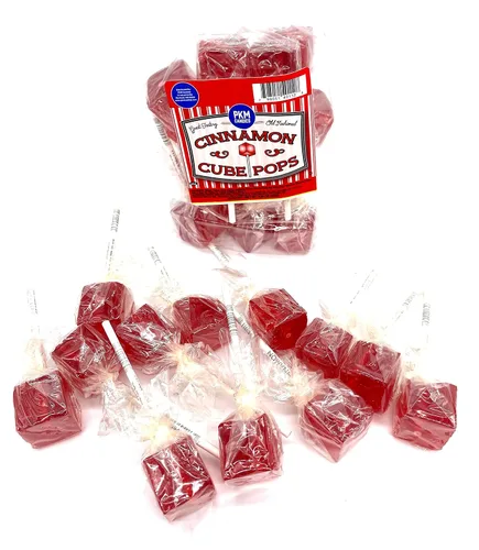 Miniatura 6 de PKM Candies - Paquete de 12 chupones cuadrados cuadrados de moda antigua: paquete de ventosas con sabor envuelto individualmente por Espeez - Party