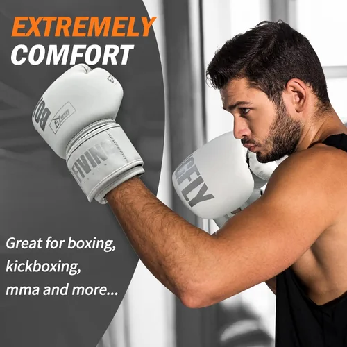 Miniatura 5 de Guantes de boxeo para hombres y mujeres, adecuados para boxeo, kickboxing, artes marciales mixtas, Muay Thai, MMA, entrenamiento con saco pesado