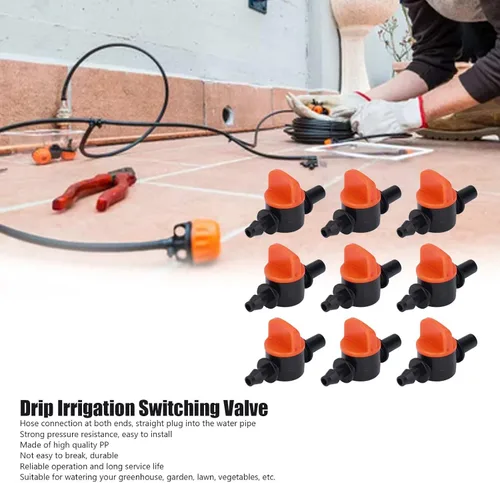 Miniatura 5 de Alvinlite 50pcs Drip Irrigation Switch Irrigation Control Valve Two Size End 1/2 Inch 1/4 Inch Drip Valve Gate Switch Valves Hose Connectors Barbed
