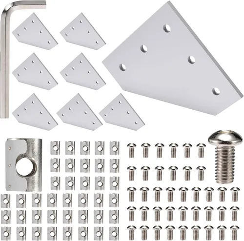 Miniatura 16 de BELLA BAYS 40Series 10Sets de conector interior negro en forma de L, conector de esquina oculta, accesorios de extrusión de aluminio 4040