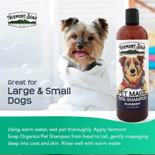 Miniatura 3 de VERMONT SOAP Champú orgánico para mascotas, infundido con aceite de oliva orgánico y natural, champú para perros de coco y aloe vera para pieles