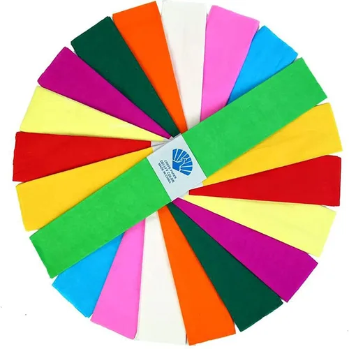 Miniatura 6 de Pliegues de papel crepé (30 hojas), 20 pulgadas de ancho por 3.2 pies de largo, papel crepé mexicano, 21 colores surtidos (verde claro)