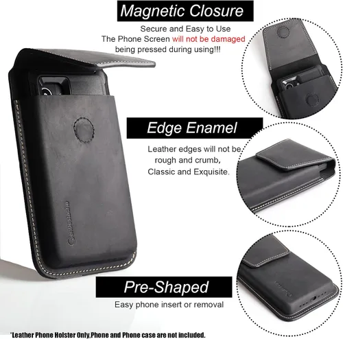 Miniatura 3 de Gentlestache Funda de Cuero para Teléfono para Galaxy S25 S24 S23 - Soporte de Funda para Teléfono Celular para iPhone 17 17 Pro 16 Pro 16 15 Pro