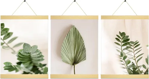 Miniatura 20 de Paquete de 3 marcos magnéticos para colgar pósteres, de 20 pulgadas, color pino, 20 x 24, 20 x 30, 20 x 28 pulgadas, marcos magnéticos de madera