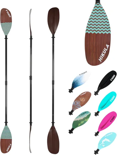 Miniatura 8 de Adjustable Carbon Fiber Shaft Kayak Paddle, Kayaking Oars with Reinforced Nylon Blade for Adults, 4 Piece, 86in/220cm to 90in/230cm