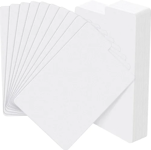 Henoyso 100 Piezas Separadores de Cómics con Pestaña con Pestañas, Separador de Tarjetas Blanco Esmerilado, Separadores de Plástico para Cajas de