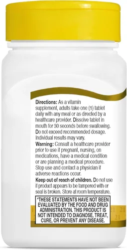 Miniatura 9 de 21st Century B 12 tabletas sublinguales de 2500 mcg, 110