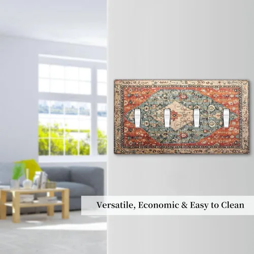 Miniatura 24 de Placa Decorativa de Pared de Granja Rústica con Cuerno de Madera para Puerta de Granero 1 Banda Duplex Cubiertas de Toma Eléctrica Soltera