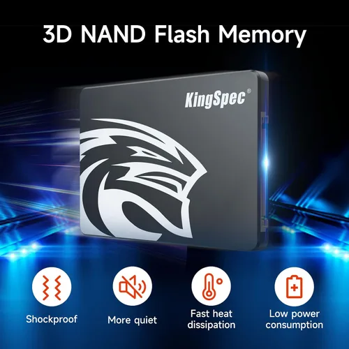 Miniatura 4 de KingSpec 128 GB 2.5 SSD SATA III interno - 550 MB/s de lectura, 520 MB/s de escritura con Flash NAND 3D, para actualización de PC de escritorio