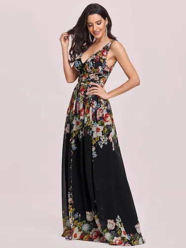 Miniatura 4 de Ever-Pretty - Vestido de noche largo, sin mangas, con cuello en V, semiformal, 09016
