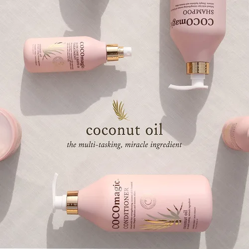 Miniatura 5 de Cocomagic Tratamiento capilar sin enjuague 10 en 1 con aceite de coco, hidrata, desenreda, previene el encrespamiento, suaviza y crea sedosidad