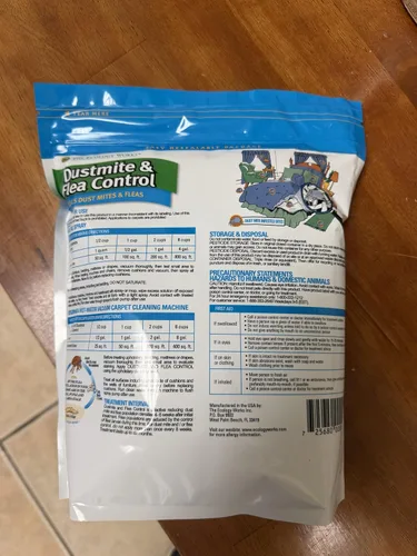 Miniatura 2 de The Ecology Works - Polvo para control de ácaros y pulgas (2 libras) - Elimina ácaros del polvo, pulgas y reduce las alergias, fórmula