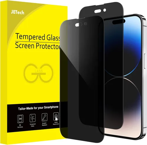 Miniatura 10 de JETech Protector de pantalla de cobertura completa de privacidad para iPhone 14 Plus de 6.7 pulgadas, película de vidrio templado antiespía